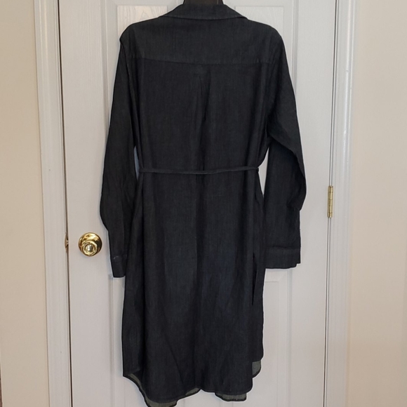 Isabel Maternity Long-Sleeve Jean Dress - Picture 4 of 5